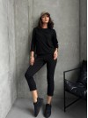 Легкий спортивний костюм для жінок чорного кольору 30829
