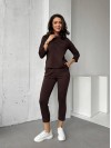 Легкий женский спортивный костюм коричневого цвета 30830