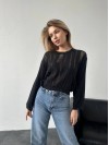 Легкий жіночий светр чорного кольору 34140