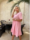 Легкое муслиновое платье розового цвета 32682