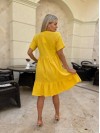 Легкое муслиновое платье желтого цвета 32681