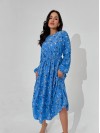 Легка сукня міді блакитного кольору 31566