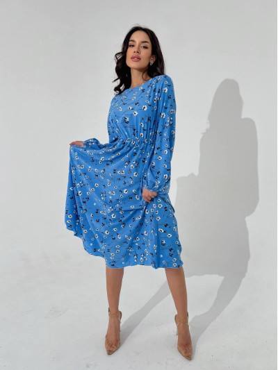 Легка сукня міді блакитного кольору 31566
