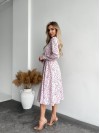 Легка сукня міді у квітку рожевого кольору 31009