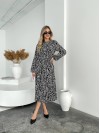 Легка сукня міді зебра чорного кольору 31969