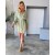 Легка сукня міні з поясом фiсташкового кольору 32575