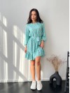 Легка сукня з поясом м'ятного кольору 27165
