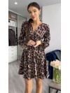Леопардовое платье мини с открытой спинкой 27615