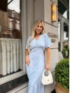 Літня сукня міді блакитного кольору 33377
