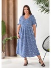Літнє плаття міді вільного крою блакитного кольору 33284