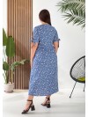 Літнє плаття міді вільного крою блакитного кольору 33284