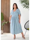 Літнє плаття міді вільного крою м'ятного кольору 33285