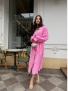 Літня сукня міні+накидка рожевого кольору 33428