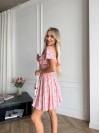Летнее платье мини розового цвета 33474