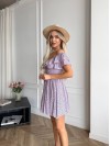 Летнее платье мини сиреневого цвета 33476