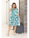 Літня сукня вільного крою в квiтку кольору морської хвилі 33219