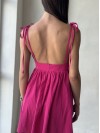 Летний сарафан мини малинового цвета 33166