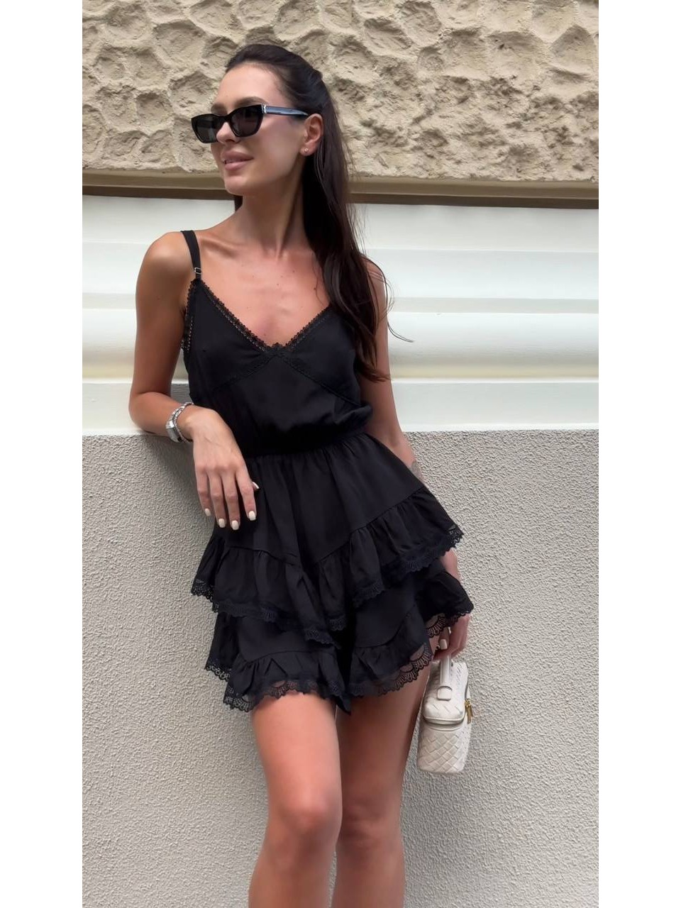 Лiтнiй сарафан мiнi чорного кольору 33872