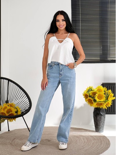 Лiтнiй жіночий топ молочного кольору 33850