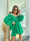 Літня повітряна сукня міні зеленого кольору 33599