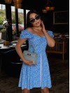 Літня сукня міні блакитного кольору 33661
