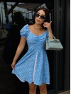 Літня сукня міні блакитного кольору 33661
