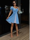 Літня сукня міні блакитного кольору 33661