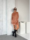 Махрова сукня-туніка кавового кольору 29383
