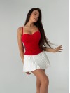 Женская майка пуш-ап красного цвета 33628