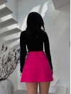 Мини юбка-шорты малинового цвета 31614