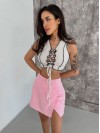 Міні спідниця-шорти рожевого кольору 31616