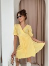 Муслиновый сарафан на запах желтого цвета 33327