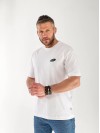 Чоловіча футболка з написом на спині білого кольору 33263