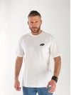 Чоловіча футболка з написом на спині білого кольору 33263