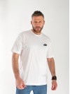 Чоловіча футболка з написом на спині білого кольору 33263