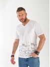 Футболка чоловіча з малюнком білого кольору 33258