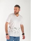 Футболка чоловіча з малюнком білого кольору 33258