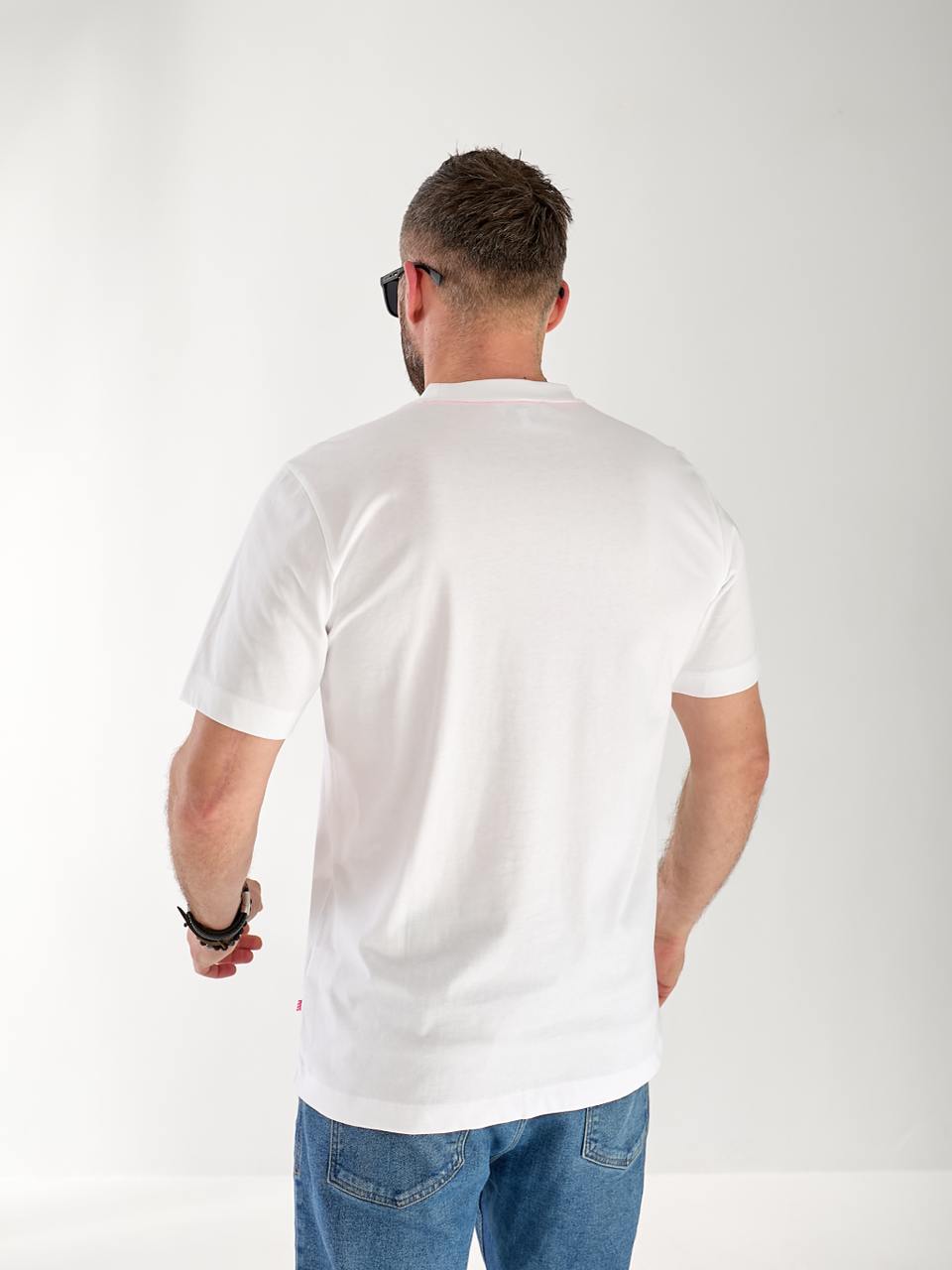 Чоловіча футболка з малюнком білого кольору 33264
