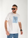 Чоловіча футболка з малюнком білого кольору 33264