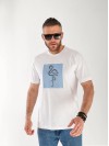 Чоловіча футболка з малюнком білого кольору 33264