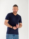 Чоловіча базова футболка синього кольору 33257