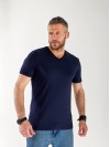Чоловіча базова футболка синього кольору 33257