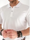 Чоловіча футболка-поло бiлого кольору 33232