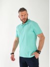 Чоловіча футболка-поло м'ятного кольору 33234