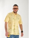 Чоловіча футболка поло з малюнком жовтого кольору 33363