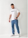 Чоловіча футболка з написом білого кольору 33367