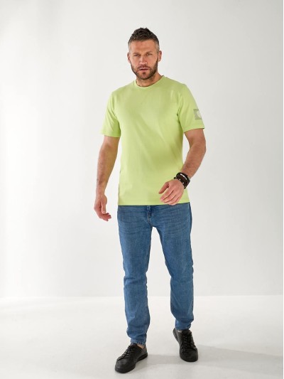 Чоловіча футболка салатового кольору 33487