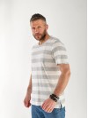 Чоловіча футболка в смужку сірого кольору 33310