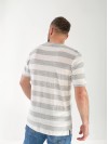 Чоловіча футболка в смужку сірого кольору 33310