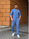 Чоловічий брючний костюм свiтло-синього кольору 33082